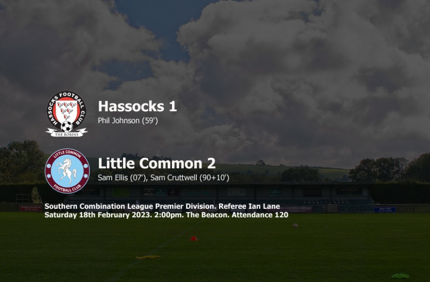 Hassocks went down to a 2-1 defeat against Little Common