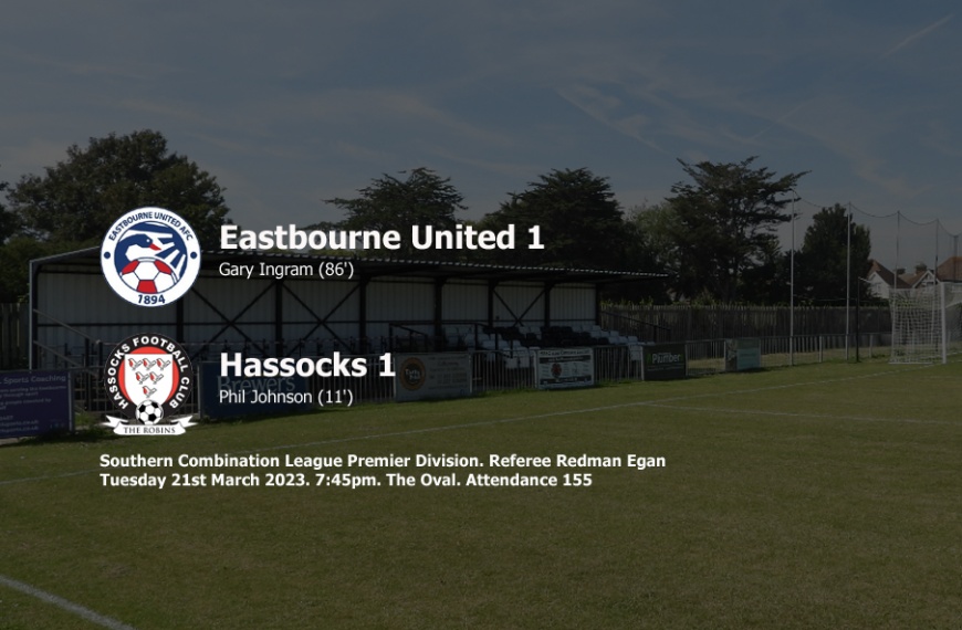 Hassocks were pegged back in a 1-1 draw away at Eastbourne United