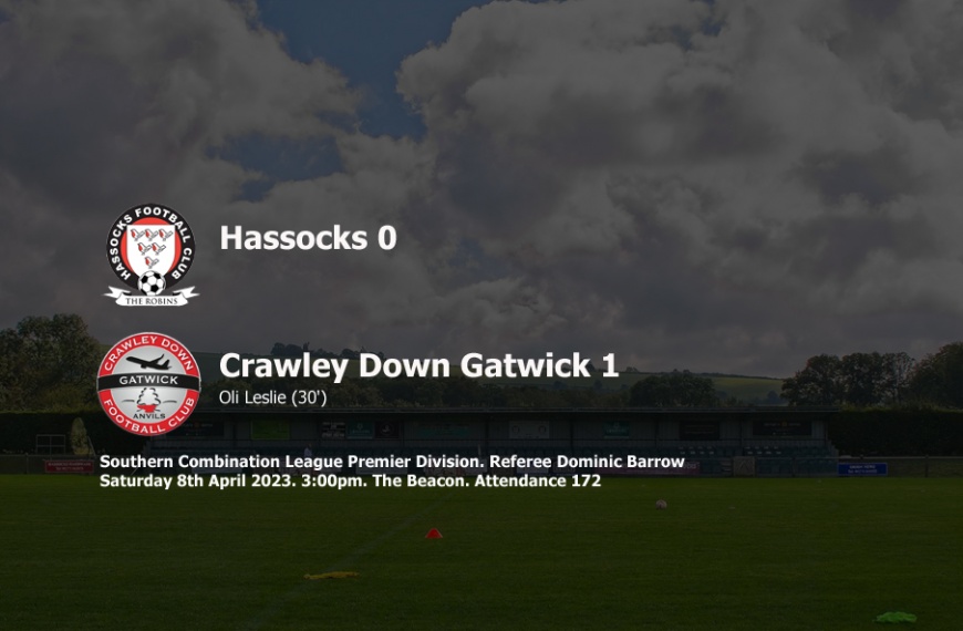 Hassocks went down to a 1-0 defeat against promotion chasing Crawley Down Gatwick
