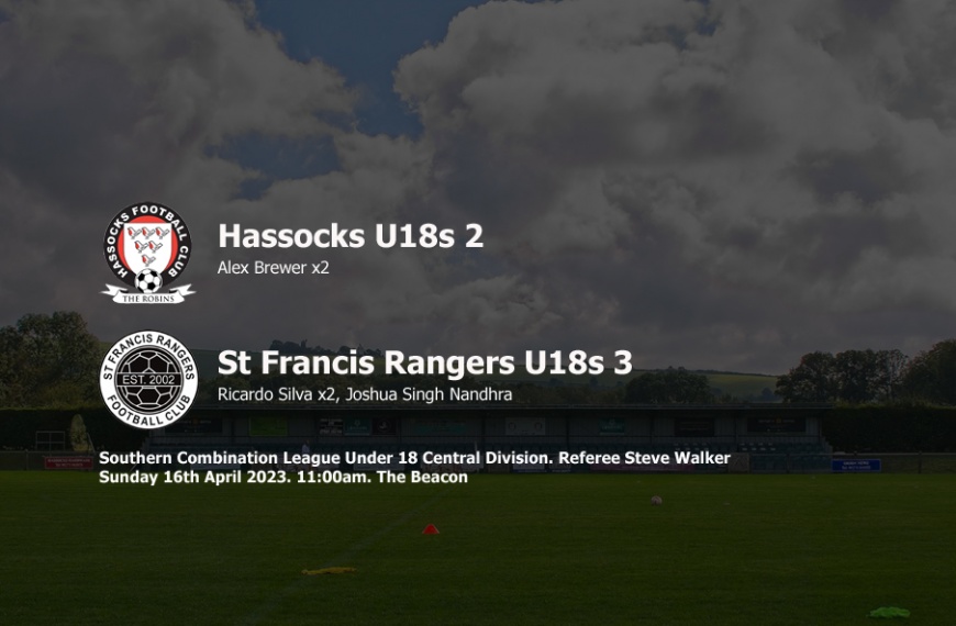 Local bragging rights went to St Francis Rangers as they beat Hassocks Under 18s 3-2