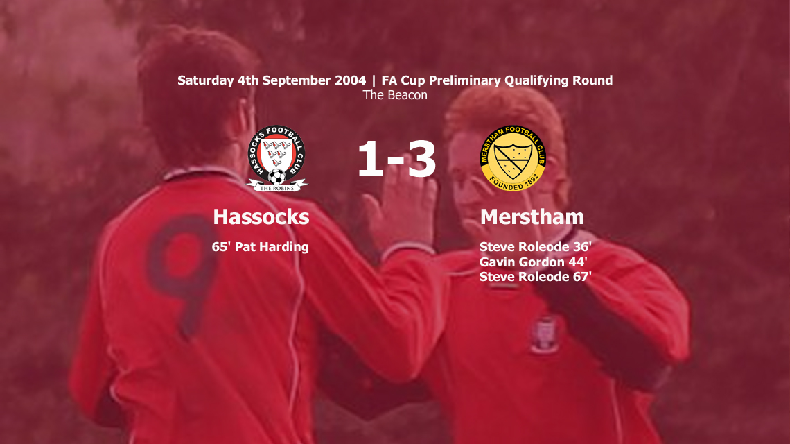 Report: Hassocks 1-3 Merstham, 04/09/04