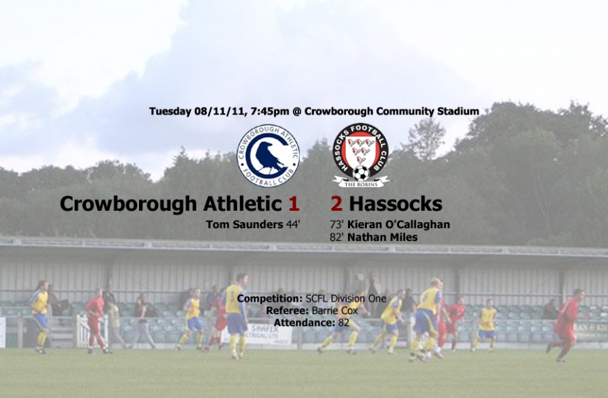 Hassocks made it six wins in a row via a 1-0 victory away at Crowborough Athletic