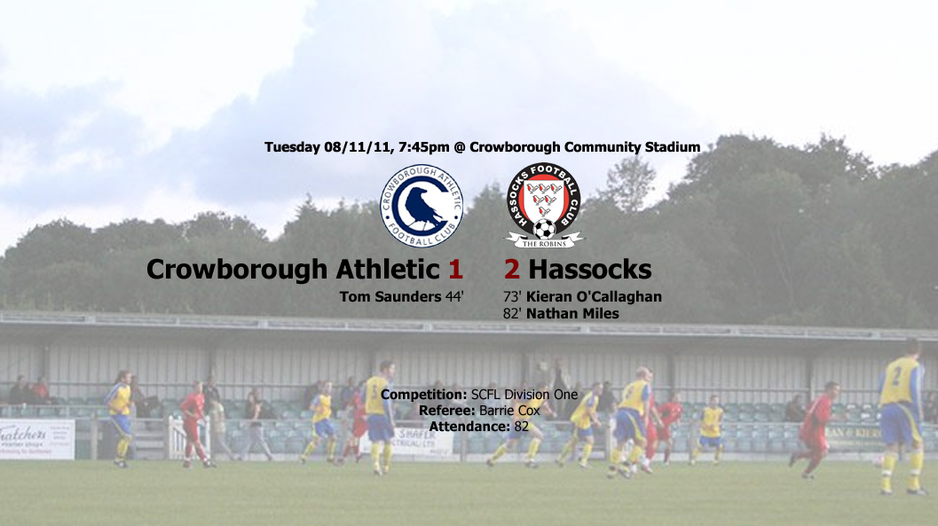 Report: Crowborough Athletic 1-2 Hassocks, 08/11/12