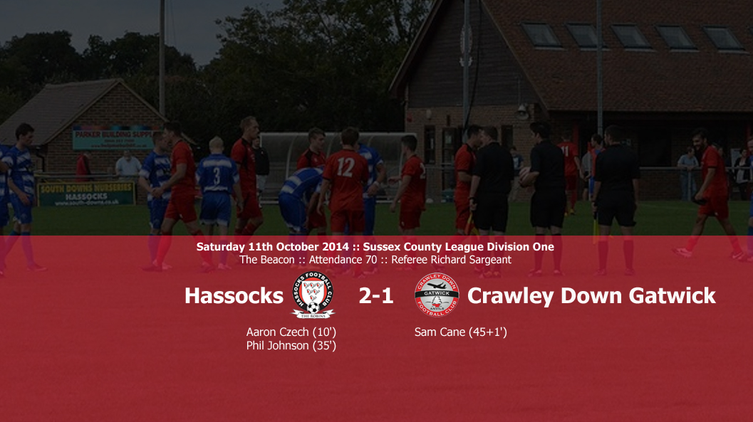 Report: Hassocks 2-1 Crawley Down Gatwick, 11/10/14
