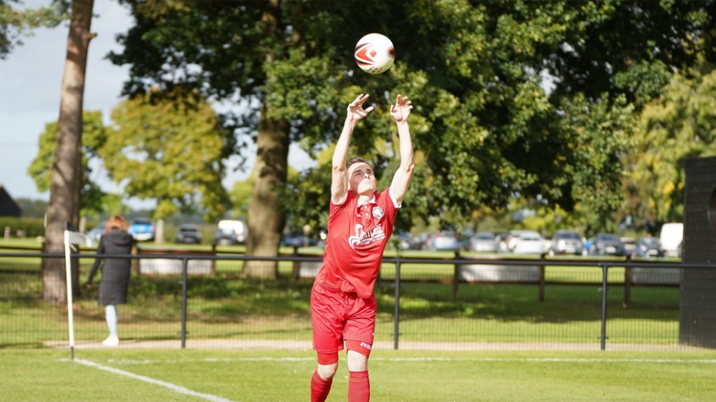 Harvey Blake takes a throw for Hassocks against Loxwood