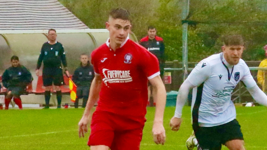 Jamie Wilkes in action for Hassocks against Bexhill United