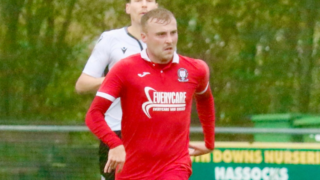Sam Smith in action for Hassocks against Bexhill United