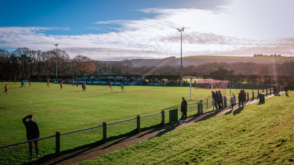 The sun shines over the Beacon Ground, Hassocks