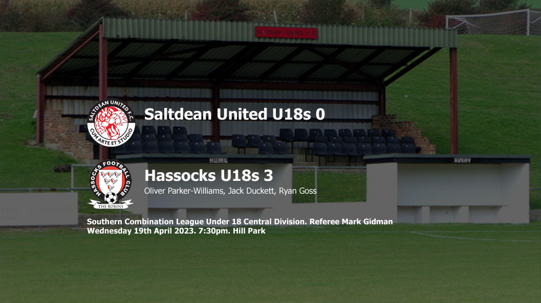 Report: Saltdean United U18s 0-3 Hassocks U18s