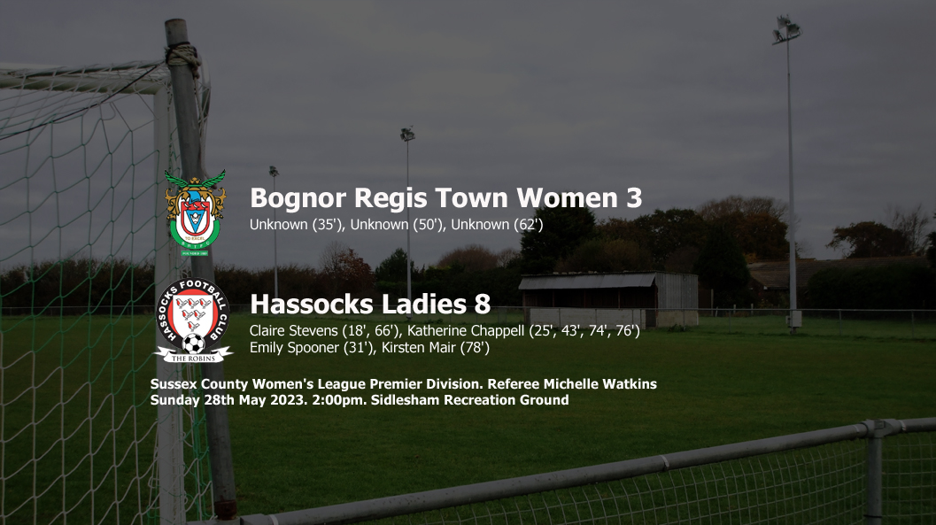Report: Bognor Regis Town Women 3-8 Hassocks Ladies