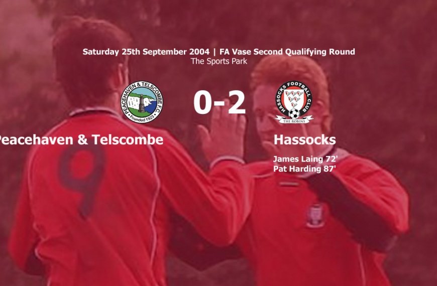 Hassocks progressed to the first round of the FA Vase by beating Peacehaven & Telscombe 2-0