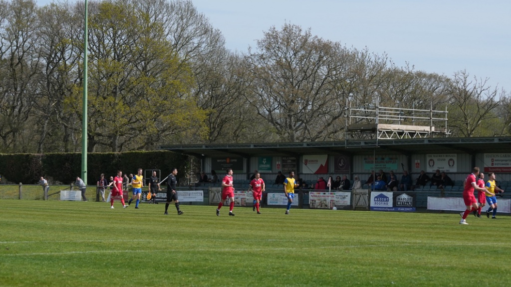 The Maurice Boxall Stand during Hassocks against Eastbourne Town