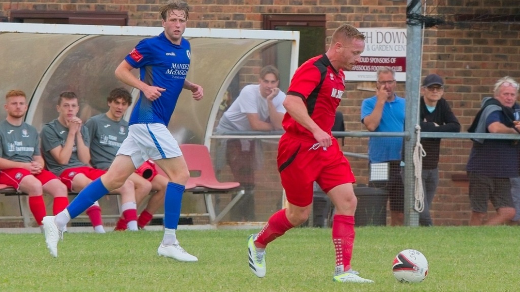 Pat Harding on the ball for Hassocks