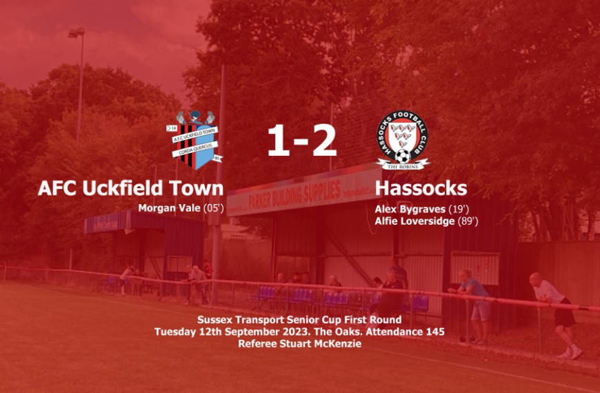 Hassocks progressed in the Sussex Transport Senior Cup after beating AFC Uckfield Town 2-1