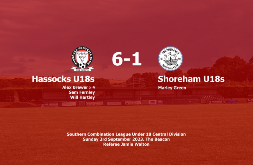 Hassocks Under 18s started their 2023-24 season with a big 6-1 win over Shoreham