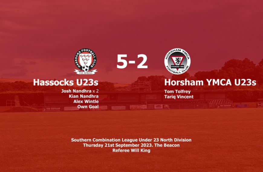 Hassocks Under 23s ran out 5-2 winners over Horsham YMCA