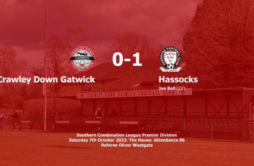 Hassocks ran out 1-0 winners away at Crawley Down Gatwick