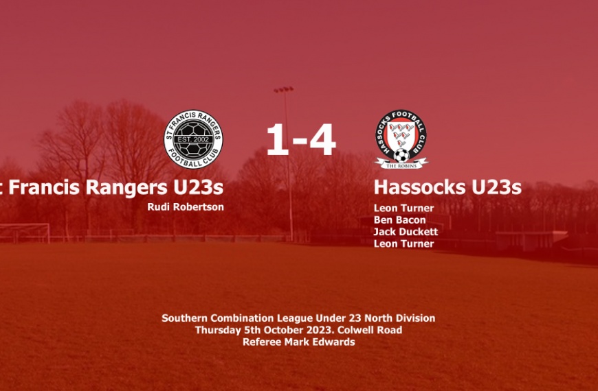 Hassocks Under 23s ran out 4-1 winners over St Francis Rangers to take Mid Sussex bragging rights