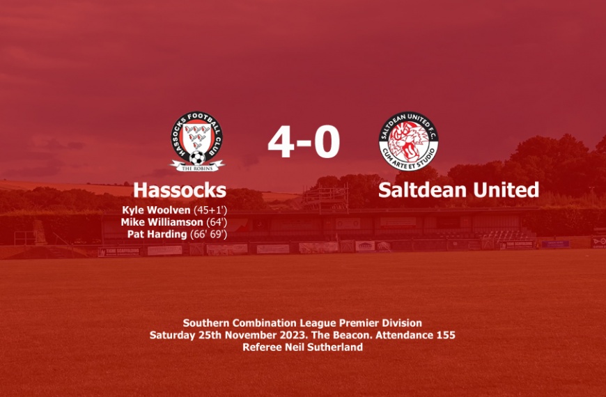 Hassocks secured a comfortable 4-0 win over Saltdean United
