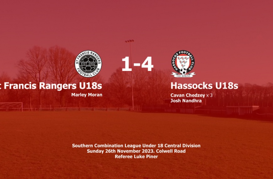Hassocks Under 23s won their Mid Sussex Derby 4-1 away at St Francis Rangers