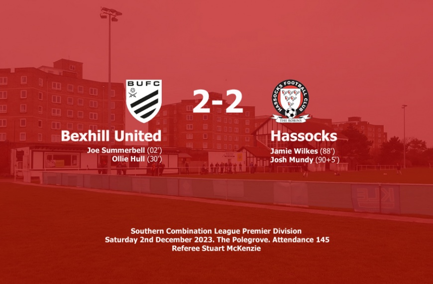 Hassocks staged a fine comeback from 2-0 down to draw 2-2 with Bexhill United