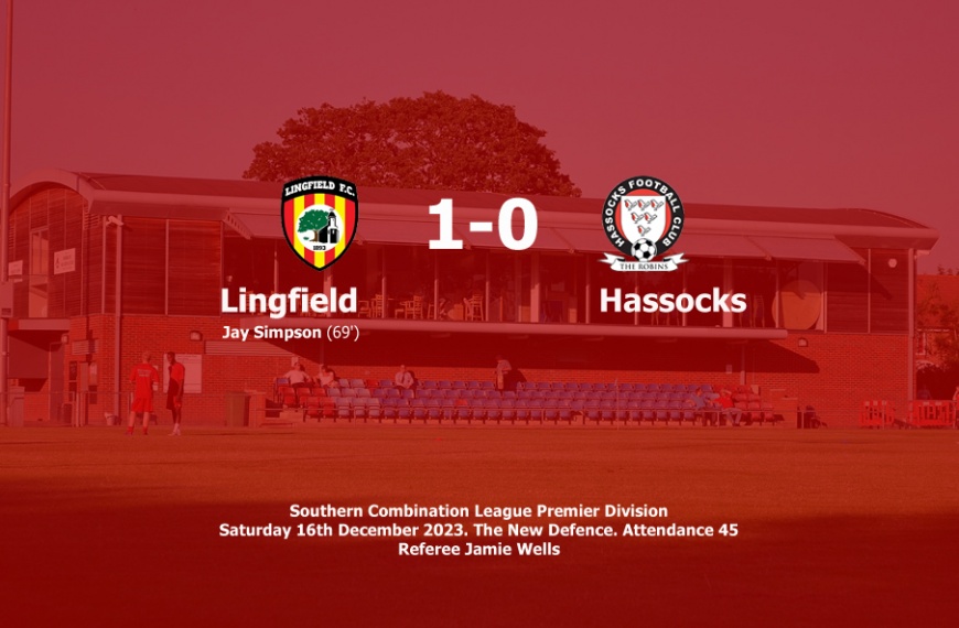 Hassocks suffered a disappointing 1-0 defeat to Lingfield