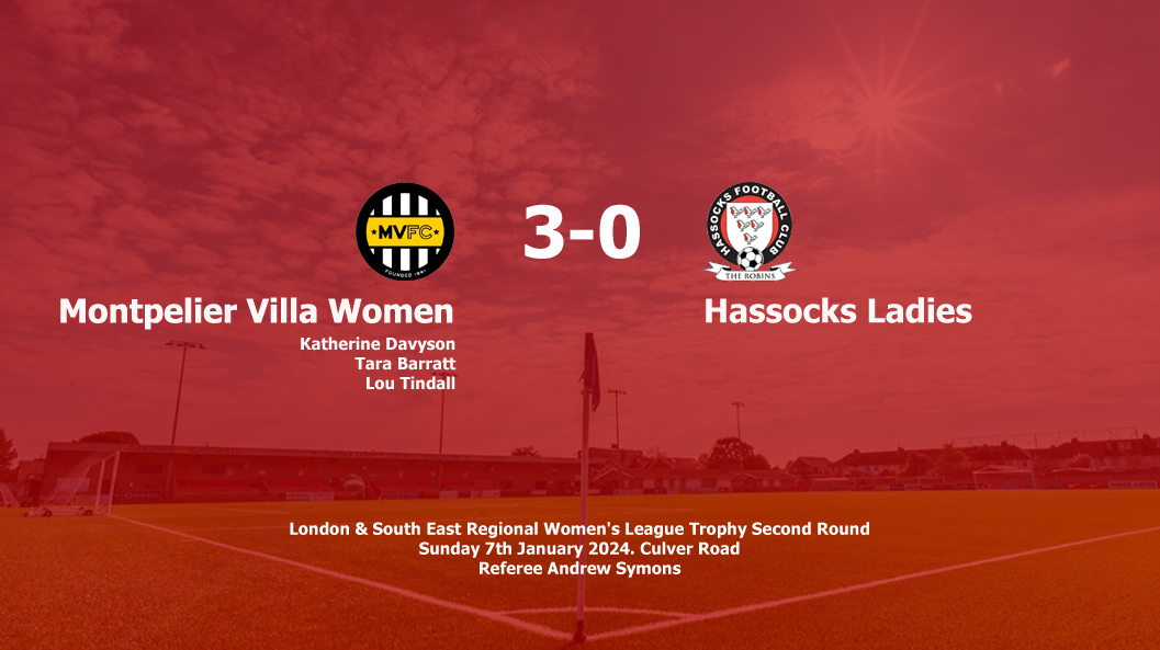 Report: Montpelier Villa Women 3-0 Hassocks Ladies
