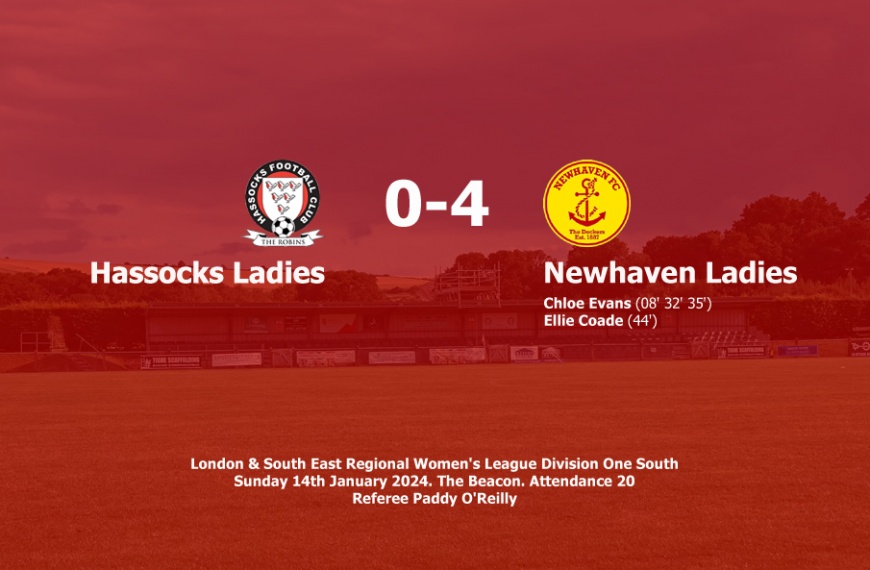 Hassocks Ladies were beaten 4-0 at home by league leaders Newhaven