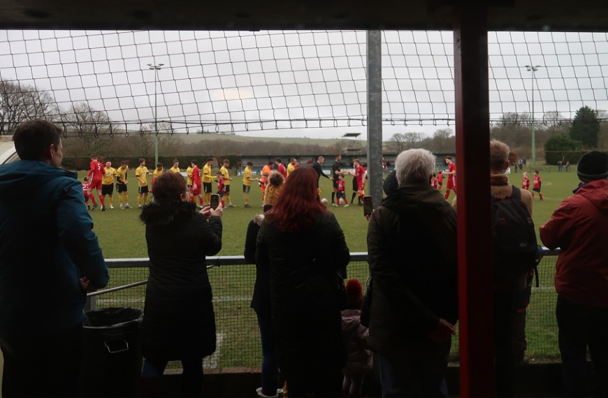 The crowd watch Hassocks Football Club at the Beacon