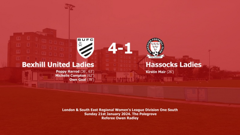 Report: Bexhill United Ladies 4-1 Hassocks Ladies