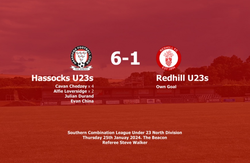 Hassocks Under 23s won their opening game of 2024 with a 6-1 home win over Redhill