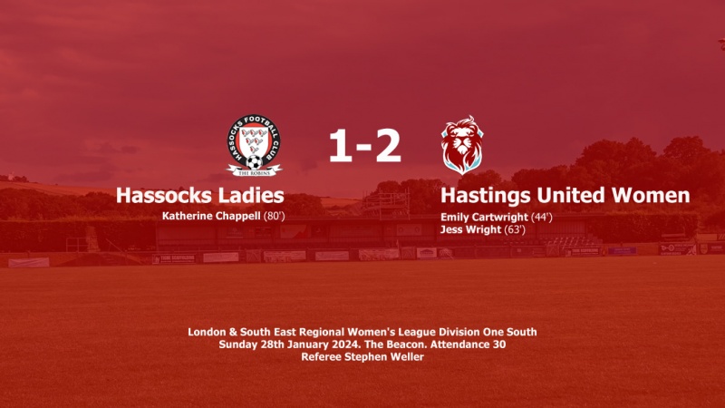 Report: Hassocks Ladies 1-2 Hastings United Women