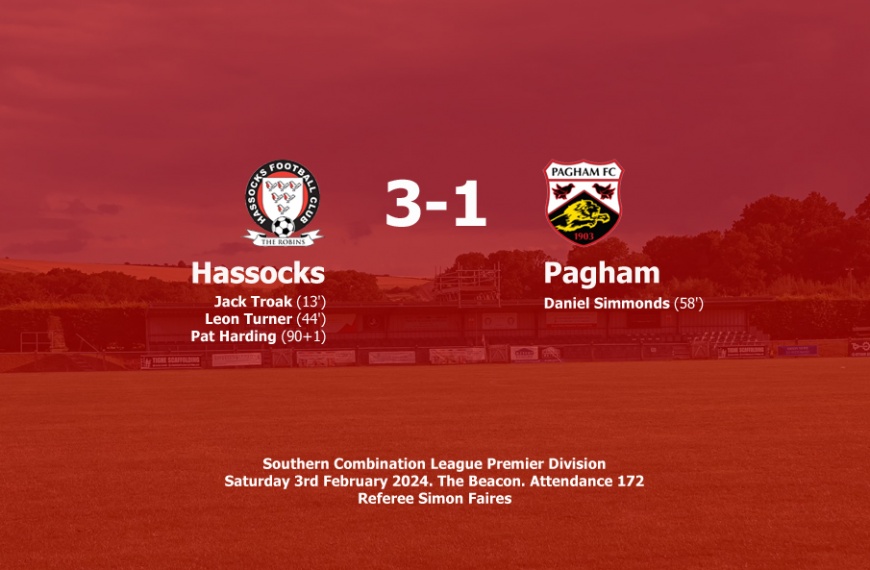 Hassocks ran out 3-1 winners against Pagham to make it five wins in a row