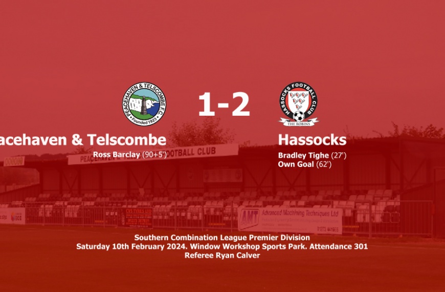 Hassocks made it seven wins in a row with a 2-1 success away at Peacehaven & Telscombe