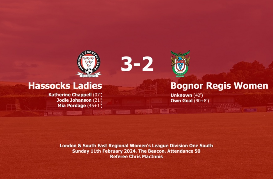 Hassocks Ladies secured their second win of the season by beating Bognor Regis Town 3-2
