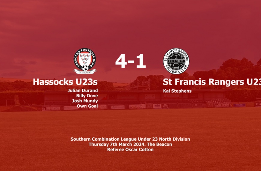 Hassocks Under 23s returned to action after five weeks off with a 4-1 win over St Francis Rangers