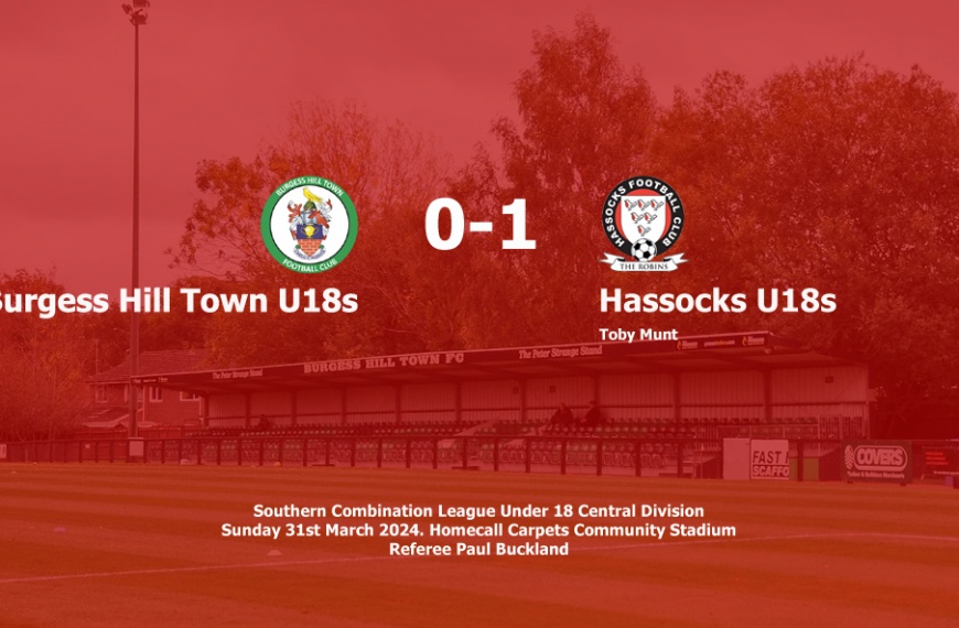 Hassocks Under 18s became the first team to beat Burgess Hill Town in the Central Division this season, winning 1-0 at the Homecall Carpets Stadium