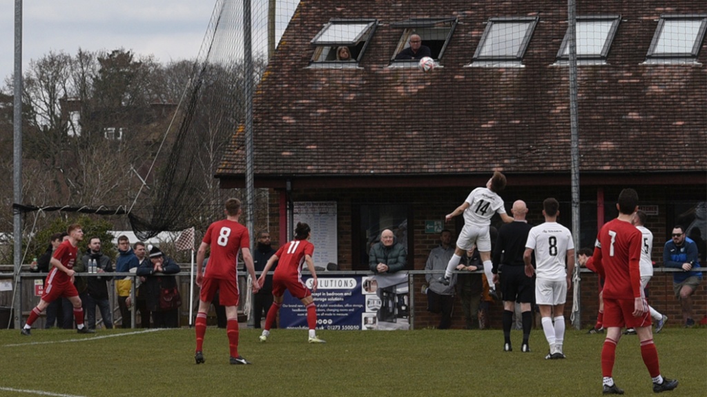 Hassocks v Eastbourne United in the Southern Combination Premier Division at the Beacon