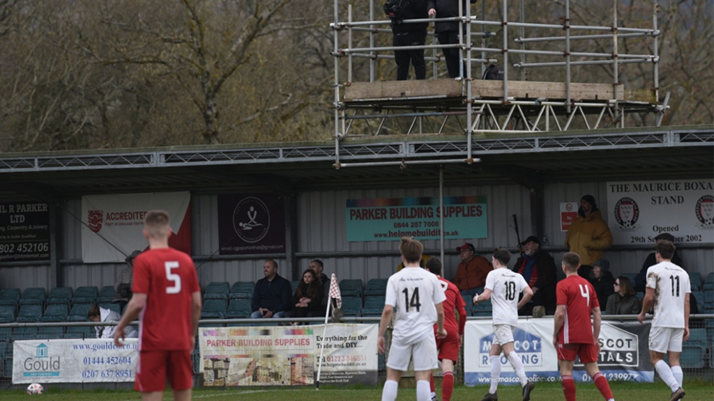 Hassocks against Eastbourne United at the Beacon in Southern Combination Premier Division action