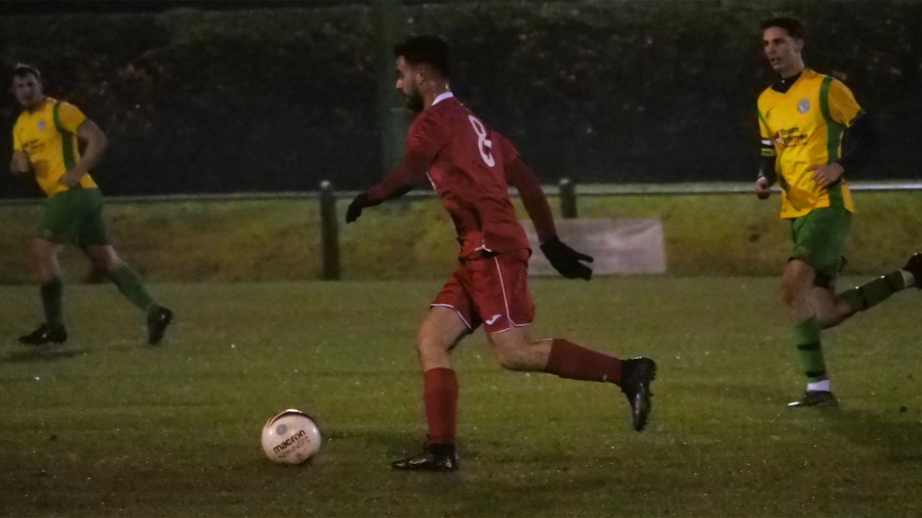 Micael Fatela on the ball for Hassocks Under 23s