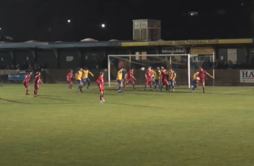 Hassocks were beaten 2-0 at Eastbourne Town in the Southern Combination Premier Division playoff semi final