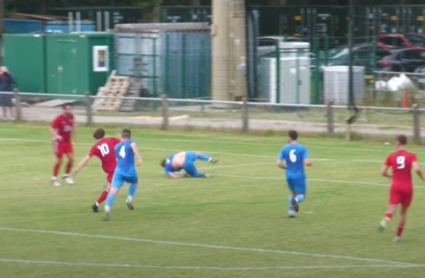 Noah Hoffman scores the only goal of the game as Hassocks beat Arundel 1-0 in a pre-season friendly