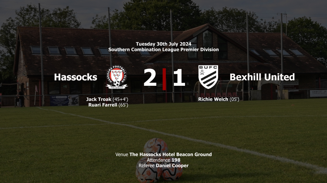 Report: Hassocks 2-1 Bexhill United