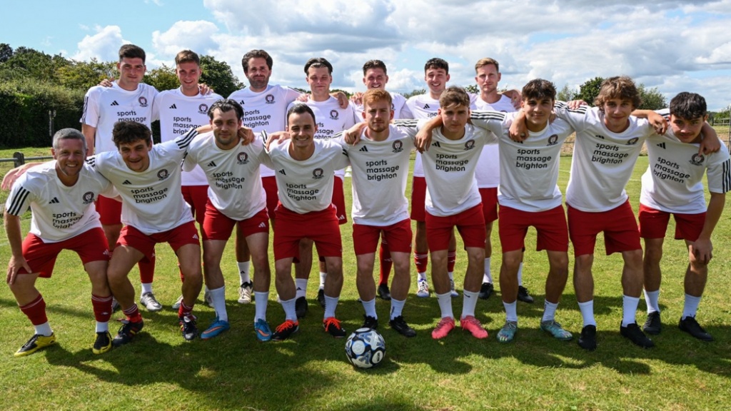 Hassocks first team squad ahead of their game with Saltdean United