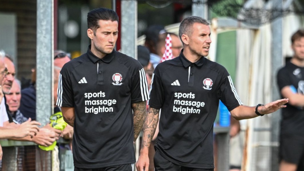 Hassocks head coach James Westlake and assistant Lewis Westalek