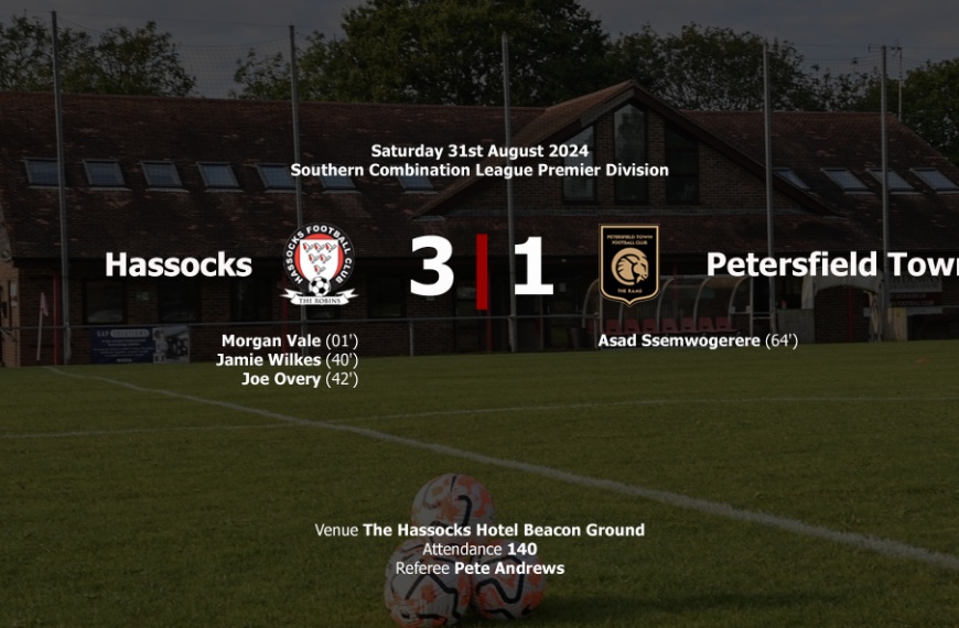 A 3-1 win for Hassocks saw the Robins become the first team to defeat Petersfield Town in the 2024-25 season