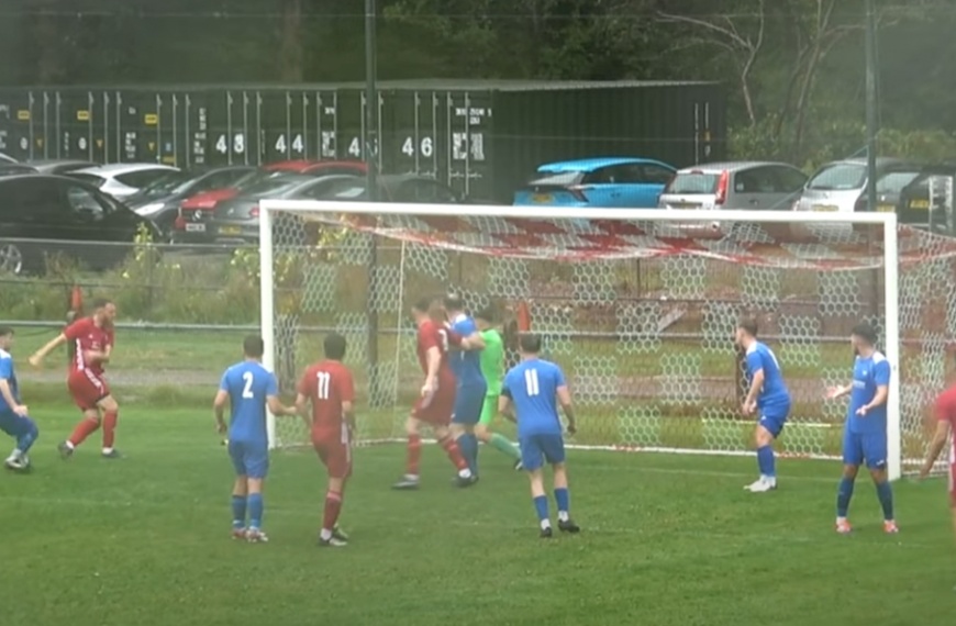 Will Berry scores for Hassocks in a 6-0 FA Vase win over Storrington