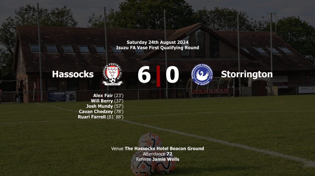 Report: Hassocks 6-0 Storrington