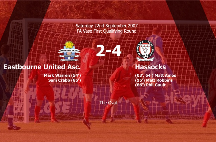 Hassocks progressed in the FA Vase with an excellent 4-2 win away at Eastbourne United Association