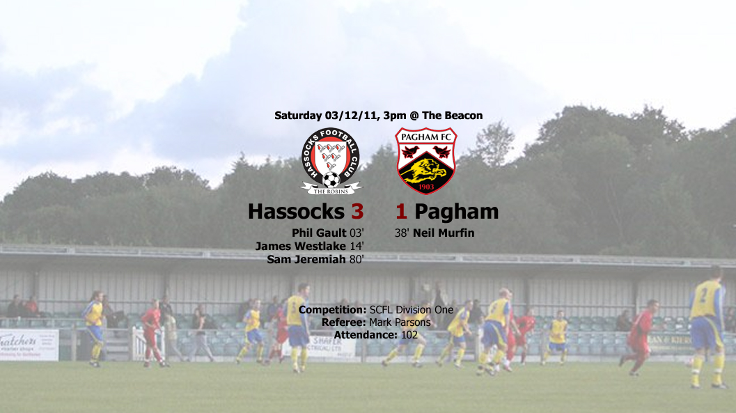 Report: Hassocks 3-1 Pagham, 03/12/11